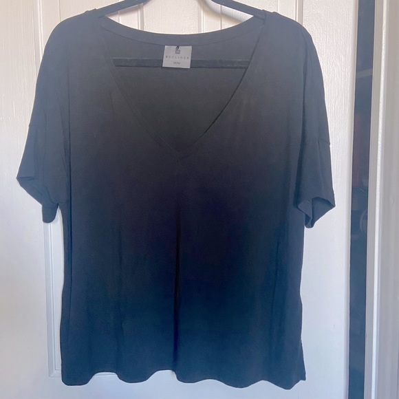 Recliner Intimates & Sleepwear Recliner Nyc Dreamtech Sleep Shirt V Neck Black Side Vents